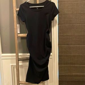 Black Maternity midi dress